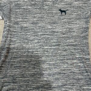 PINK Victoria's Secret Heathered Gray V-Neck Tee